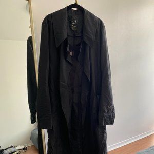 Rick Owens x Champion Black Nylon Trench Coat